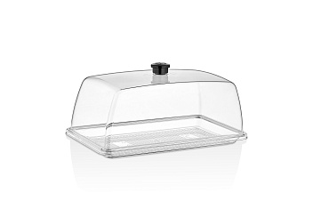 Поднос для подачи GN 1/3 32,5*16,7 см. поликарбонат, прозрачный (крышка 76830) GP /1/36/