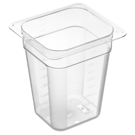 Гастроемкость 1/6 h=200 мм. 176*162 мм. 2,7 л.  поликарб. прозрачная GP /1/36/