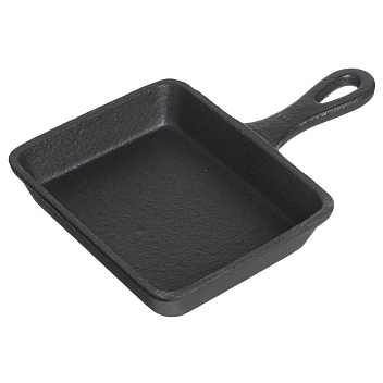 Сковорода порц. 12,5*10,3 см. h=2,5 см. 0,2 л. чугун /1/