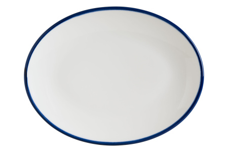 Блюдо овальное 250*190 мм. Линеа Синий, форма Мув Bonna /1/12/960/ ТП