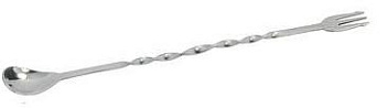 Ложка барная с вилочкой 25 см. нерж. MGsteel /1/288/