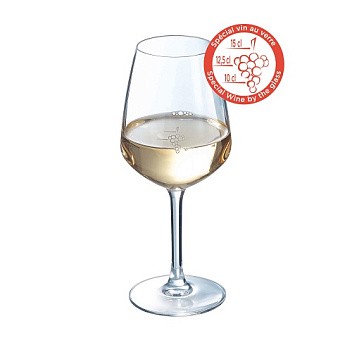 Бокал для вина 300 мл. d=79 мм. h=188 мм. с меткой на 100 мл/125 мл/150 мл. Джульетт /1/6/24/