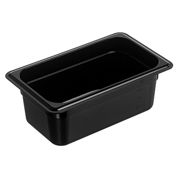Гастроемкость 1/4 h=100 мм. 265*162 мм. 2,5 л. поликарб. черная GP /1/24/