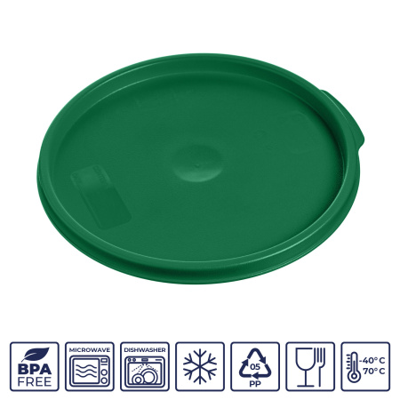 Крышка для контейнера для прод. круг. d=230 мм. зеленая, п/п (контейн. 76721,76722) GP /1/12/ ТП