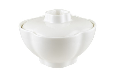 Салатник d=110 мм. 300 мл. h=60 мм. с крышкой Белый, форма Ист Bonna /1/12/1116/ ВДОХНОВЕНИЕ