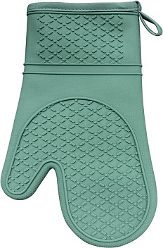 Рукавица термостойкая с 1-м выделенн. пальц. 30*18,5 см(от -40 до +240°С) зеленая, силикон (1шт)/1/10/ Рукавица термостойкая с 1-м выделенн. пальц. 30*18,5 см(от -40 до +240°С) зеленая, силикон (1шт)/1/10/