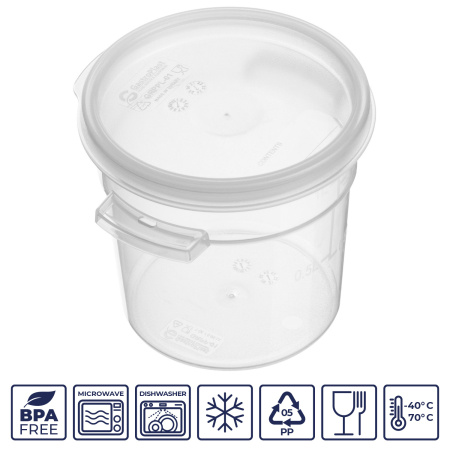 Крышка для контейнера для прод. круг. d=135 мм. прозрачная, п/п (конте. 76718) GP /1/12/ ТП