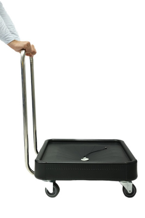 Тележка для кассет 580*580*220/900 мм. c ручкой нерж., черная п/п /1/