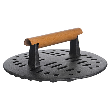 Пресс для гриля d=230 мм. чугун с дерев. ручкой /1/