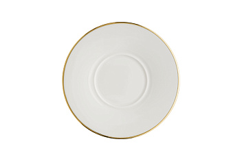 Блюдце d=160 мм. Золотая линия, форма Нит, тонкий край Bonna /1/6/1848/