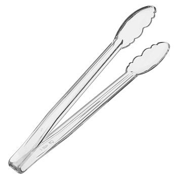 Щипцы универсальные 30 см. прозрачные поликарбонат (до +120°C) MGprof /1/20/