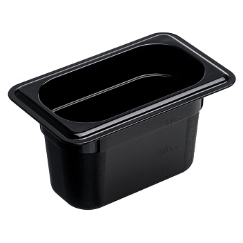 Гастроемкость 1/9 h=100 мм. 176*108 мм. 0,8 л. поликарб. черная GP /1/