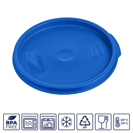Крышка для контейнера для продуктов круглая d=180 мм. синяя, п/п (контейней 76719, 76720) GP /1/12/