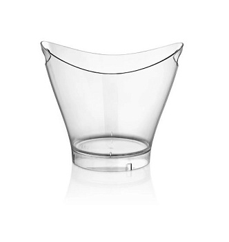 Ведро для шампанского  6 л. поликарбонат 300*240/165*165 мм. h=260 мм. с ручками для 2-х бутылок, прозрачное GP /1/6/