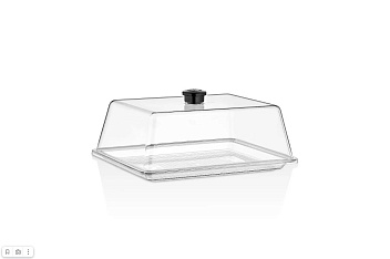 Поднос для подачи 27*21 см. поликарбонат, прозрачный (крышка 76834) GP /1/24/