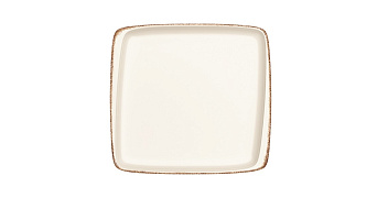 Тарелка прямоуг. 270*250 мм. без полей Ретро коричневый край, форма Мув Bonna /1/6/624/ ВДОХНОВЕНИЕ