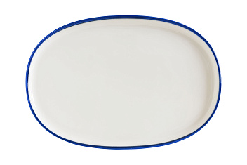 Блюдо овальное 340*230 мм. Линеа Синий, форма Хюгге Bonna /1/6/534/