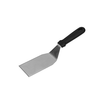 Лопатка 29 см. изогнутая раб. часть 13*7 см. нерж. с пластик. ручкой /1/
