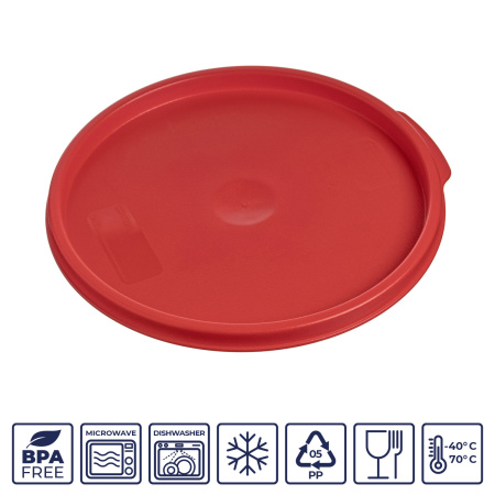 Крышка для контейнера для прод. круг. d=230 мм. красная, п/п (контейн. 76721,76722) GP /1/12/ ТП