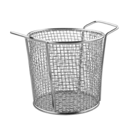 Корзинка для подачи круглая  d=95/80 мм. h=90 мм. 450 мл. нерж. MGsteel /1/6/72/ Корзинка для подачи круглая  d=95/80 мм. h=90 мм. 450 мл. нерж. MGsteel /1/6/72/