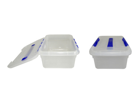 Контейнер для продуктов прямоуг.  6,0 л. 30*23*12 см. с ручкой, с синим зажимом MGprof /1/30/