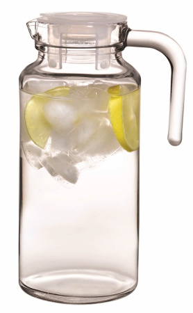 Кувшин 1,3 л. d=75 мм. h=230 мм. с прозрачн. пластик. крышкой Бейзик /6/144/ Кувшин 1,3 л. d=75 мм. h=230 мм. с прозрачн. пластик. крышкой Бейзик /6/144/