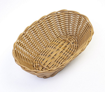 Корзина для хлеба овальная 18*12*6 см. коричневая полиротанг MGprof /1/144/ Корзина для хлеба овальная 18*12*6 см. коричневая полиротанг MGprof /1/144/