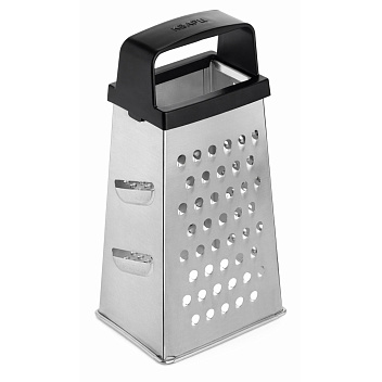 Терка 4-х гранная 22 см. белая жесть с пластик. ручкой /1/