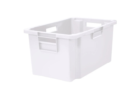 Ящик 600*400*300 мм. для мяса конусный сплошной, морозостойкий, белый (крышка 49164) /1/68/  Ящик 600*400*300 мм. для мяса конусный сплошной, морозостойкий, белый (крышка 49164) /1/68/