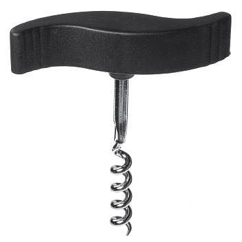 Штопор простой с пластик. ручкой 10 см. нерж. /1/