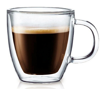 Кружка 350 мл. d=90 мм. h=105 мм. с двойными стенками Термостекло /1/48/ Кружка 350 мл. d=90 мм. h=105 мм. с двойными стенками Термостекло /1/48/