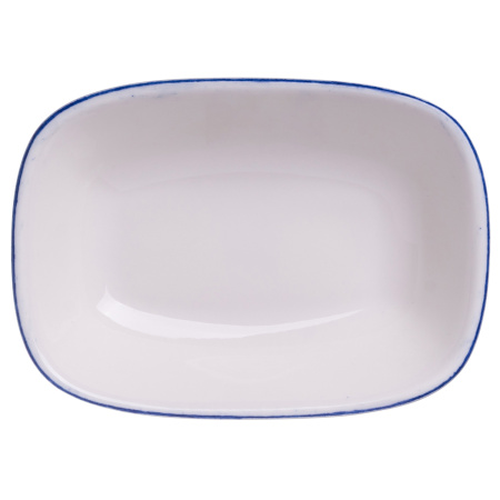 Салатник 140*100 мм. 160 мл. h=35 мм., касалетка Ретро синий край, форма Гурмэ Bonna /1/12/2040/ ВДОХНОВЕНИЕ