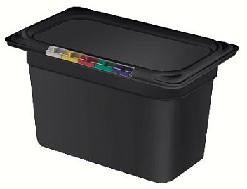 Гастроемкость 1/4 h=150 мм. 265*162 мм. 4 л. п/п черная  /1/16/