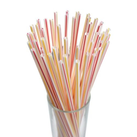 Трубочки кокт. 0,5*24 см.  250 шт/уп. гофрир. полосатые /1/48/ АКЦИЯ