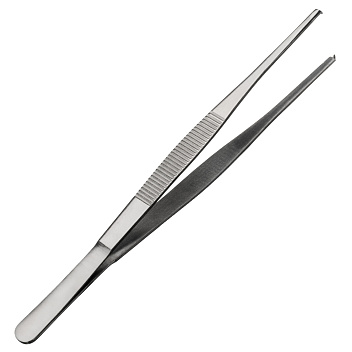 Щипцы (пинцет) 20 см. прямые, прямой кончик с зубцами, нерж. MGsteel /1/100/ Щипцы (пинцет) 20 см. прямые, прямой кончик с зубцами, нерж. MGsteel /1/100/