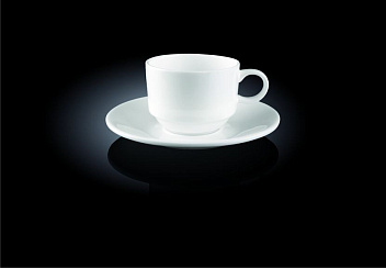 Кофейная пара 140 мл. штабелир. Wilmax /6/48/ Кофейная пара 140 мл. штабелир. Wilmax /6/48/