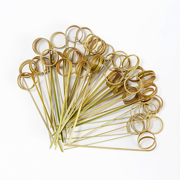 Пики 10 см. 100 шт/уп бамбук Петля /1/ Пики 10 см. 100 шт/уп бамбук Петля /1/