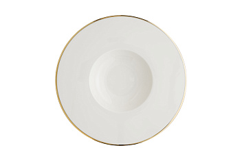 Тарелка для пасты d=300 мм.  360 мл. Золотая линия, форма Нит Bonna /1/6/