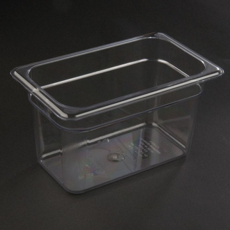 Гастроемкость 1/4 h=150 мм. 265*162 мм. 4 л. поликарб. прозрач. /1/24/