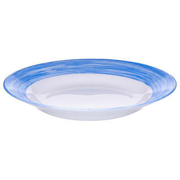 Тарелка d=225 мм. глубокая голубой край Браш /1/6/24/